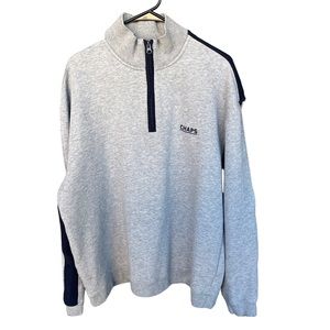 Chaps Gray Quarter Zip Pullover Sweatshirt Men's Size‎ XL